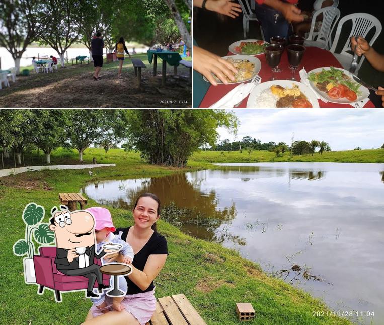 A imagem do Pesque e Pague Green Valley’s interior e comida