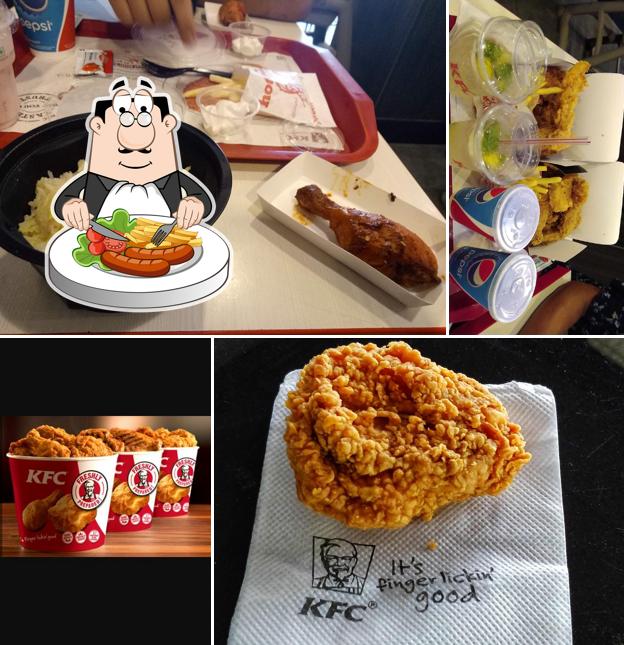 Fried chicken at KFC
