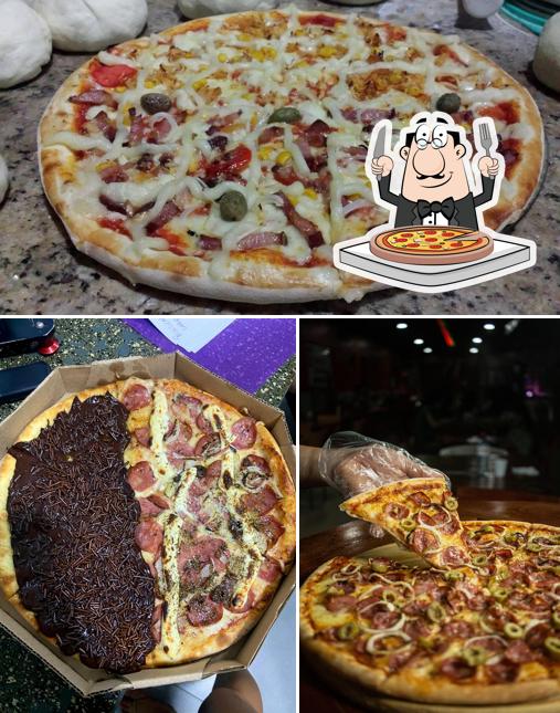 Escolha diferentes variedades de pizza