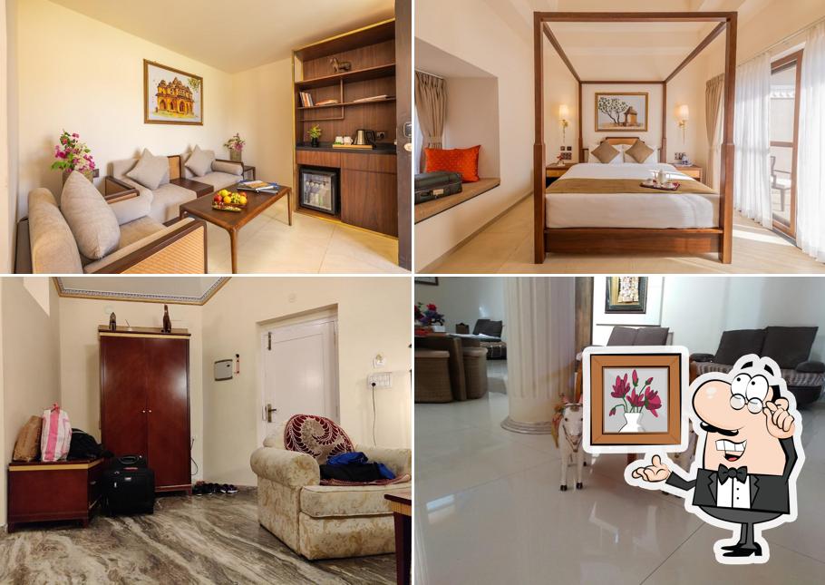 The interior of Vijayshree Resort, Hampi