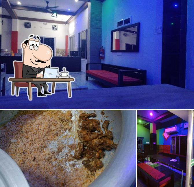 Take a look at the photo showing interior and food at The Star Restaurant