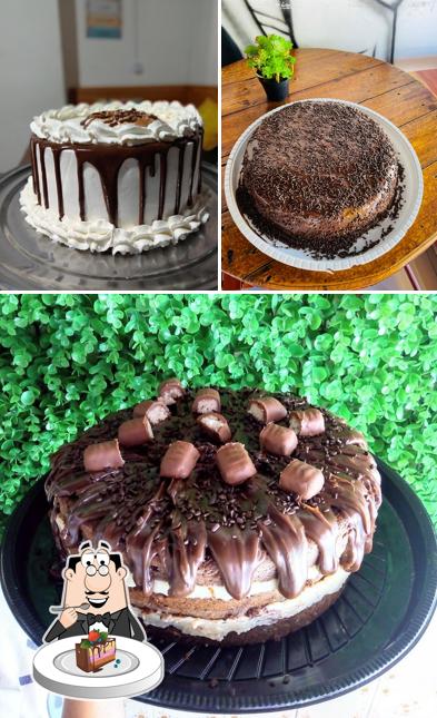 Bolo de chocolate em M&m Bistrô
