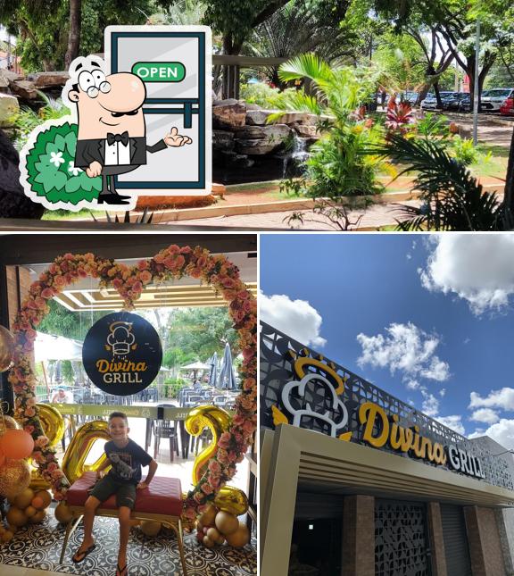 Desfrute da vista da área externa do Divina Grill & Pizza