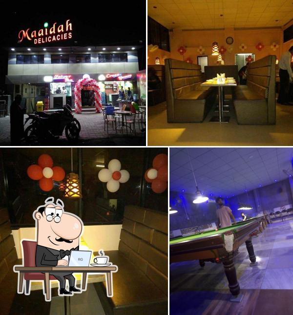 Take a seat at one of the tables at Maaidah Delicacies