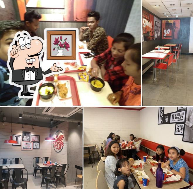 The interior of KFC
