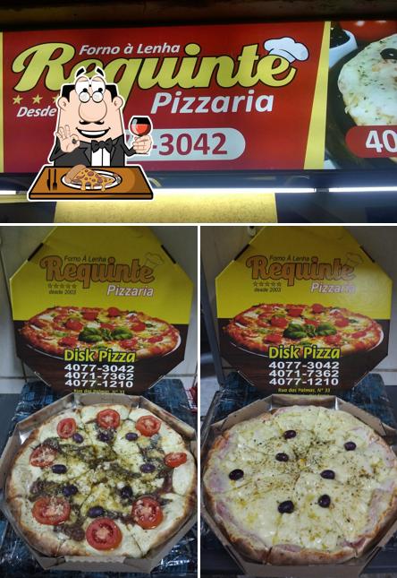 Escolha pizza no Requinte Pizzaria