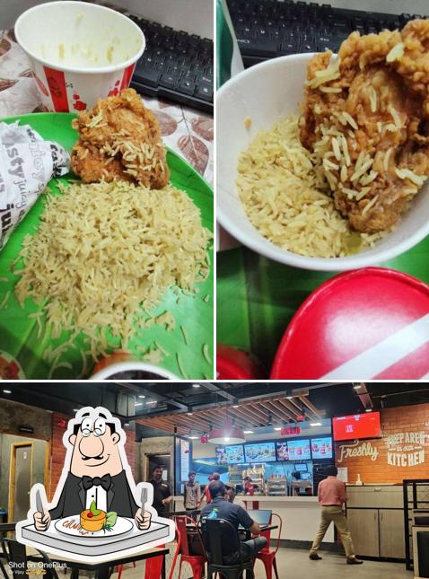This is the image displaying food and interior at KFC