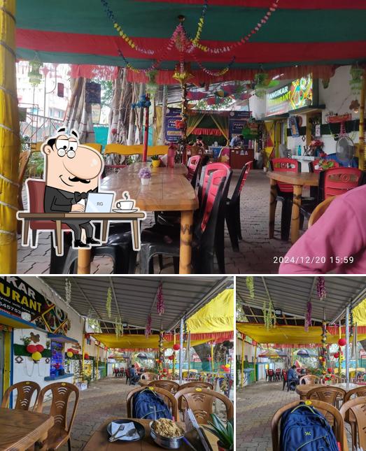 The interior of Angikar Restaurant