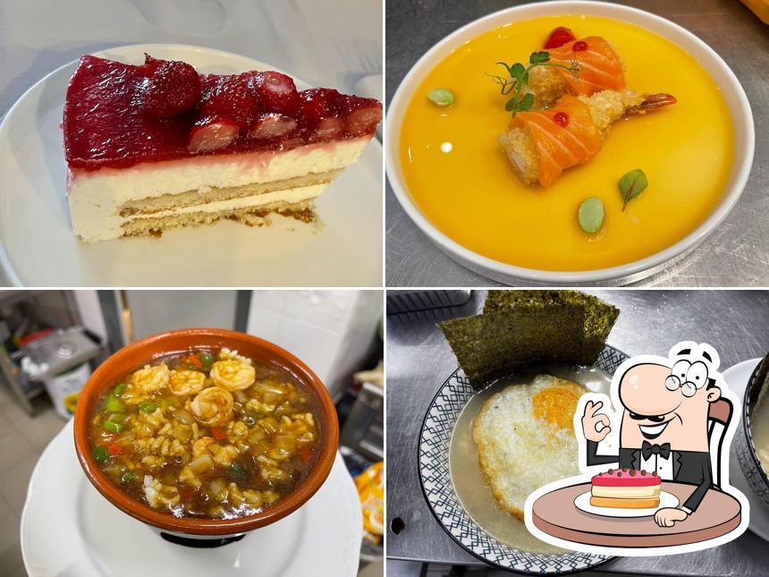 Käsekuchen im Daiso-Sushi Restaurant & Bubble Tea