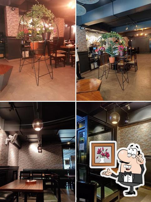Take a seat at one of the tables at Kitchen Xpress