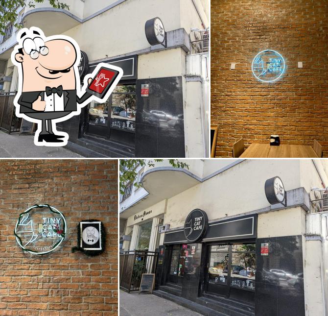 O exterior do Tiny Cat Café