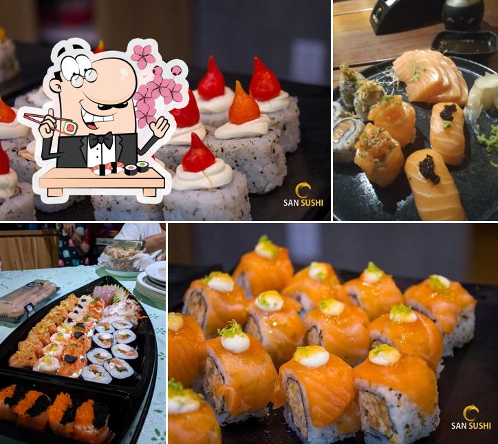 Presenteie-se com sushi no San Sushi