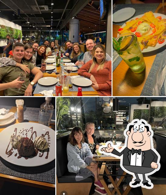 O interior do Blend Alphaville Restaurante e Pizza Bar