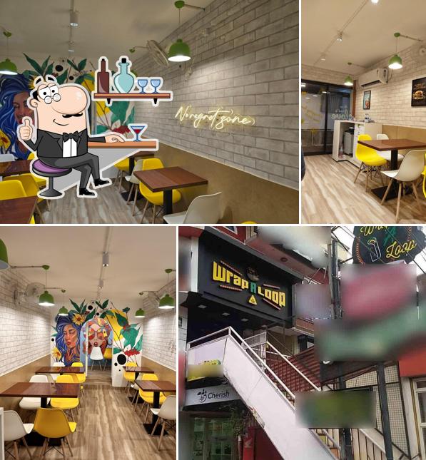 Take a seat at one of the tables at Wrap A Loop