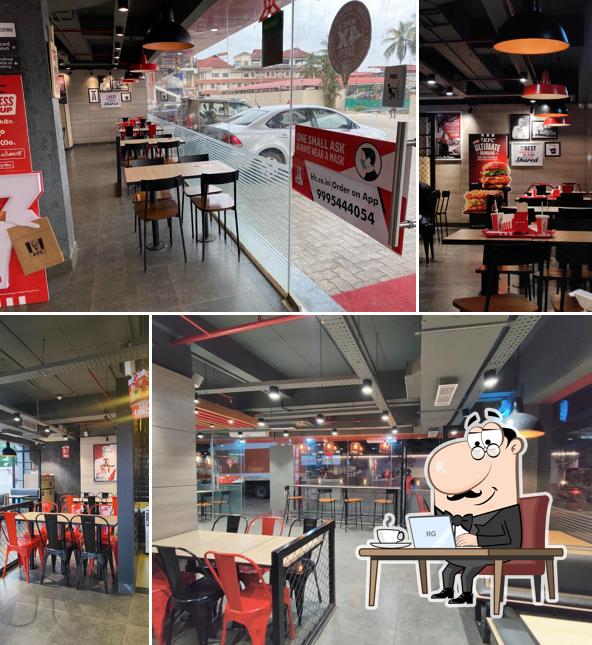 The interior of KFC