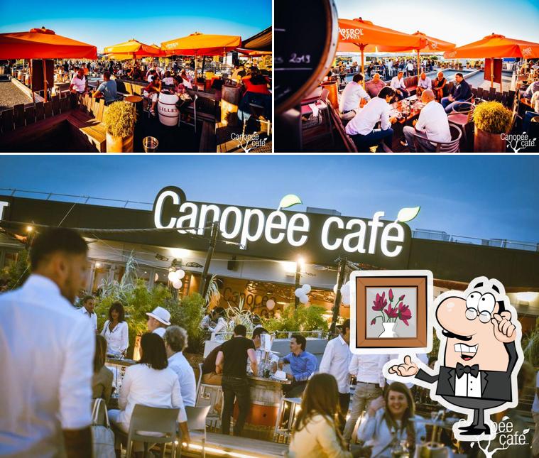 Installez-vous à l'une des tables de Restaurant Canopée Café Mérignac
