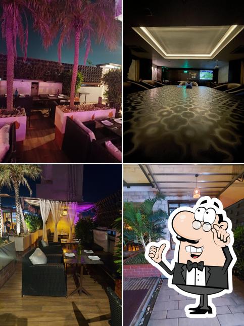 Take a seat at one of the tables at The Barcode