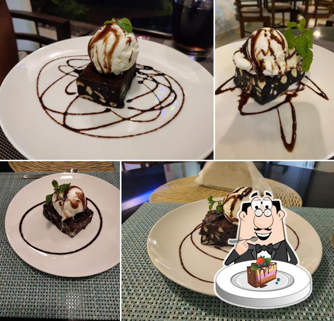 Chocolate cake at Salt by the bay