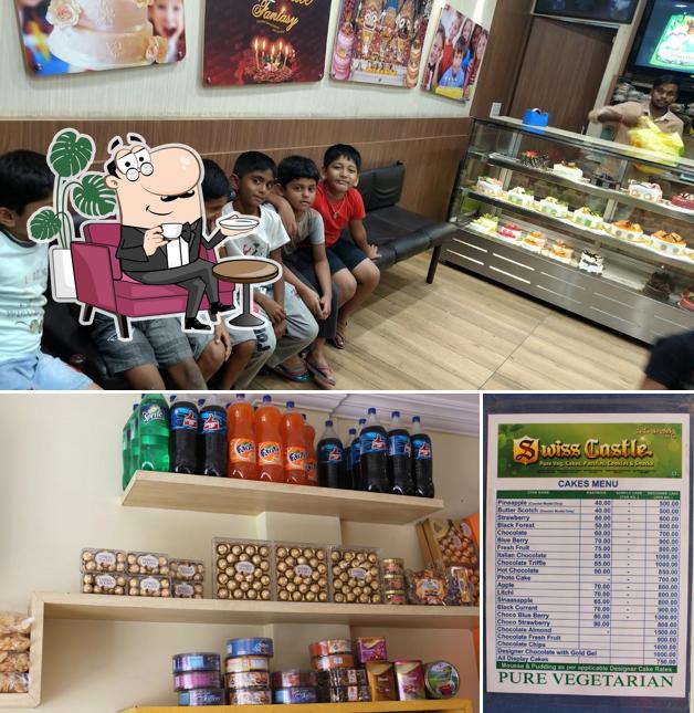 Take a seat at one of the tables at Swiss Castle Bakery, West Marredpally