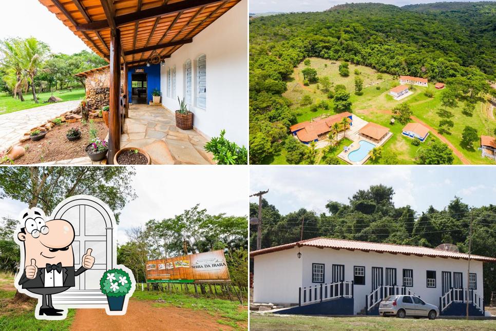 a parte exterior é uma característica importante do Hotel Fazenda Serra da Irara