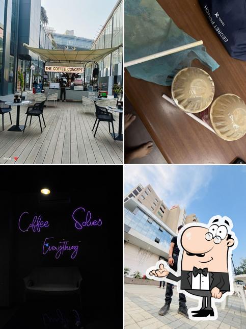 Among different things one can find interior and food at The Coffee Concept