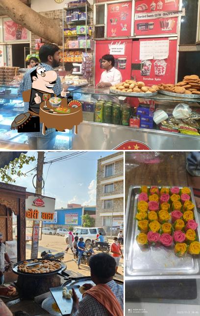 Food at Standard Sweets ( kachori wala )