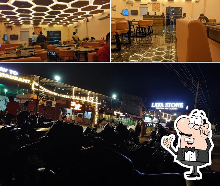 The interior of Lava Stone Restaurant