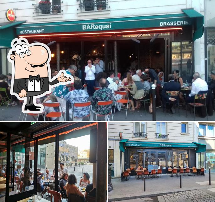 Installez-vous à l'une des tables de Baraquai
