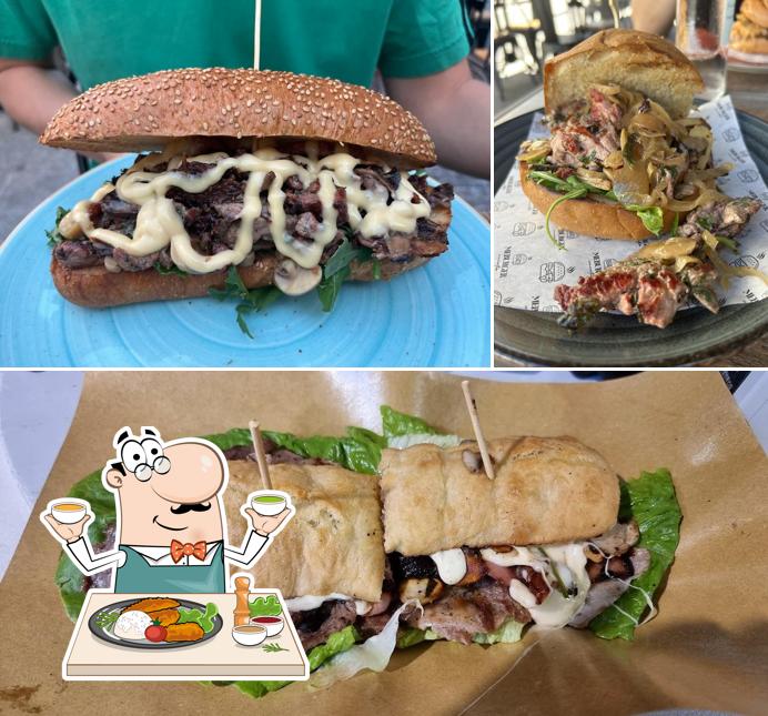 Panino con maiale stirato al Meburger