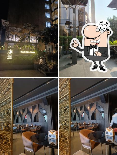 Take a seat at one of the tables at 24K Kraft Brewzz Fine Dine Restaurant Taproom Lounge Bar