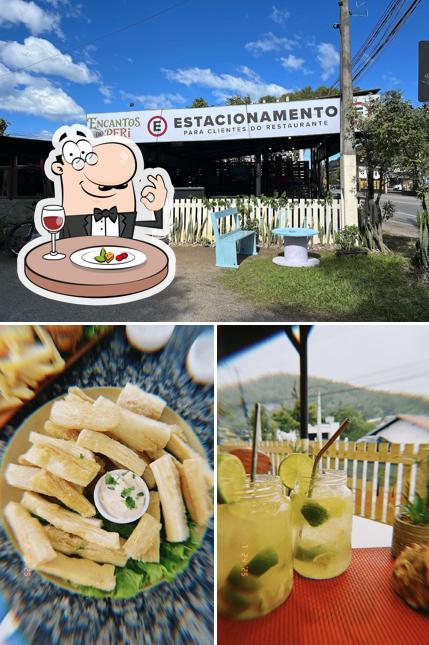 O Restaurante Encantos do Peri se destaca pelo comida e exterior