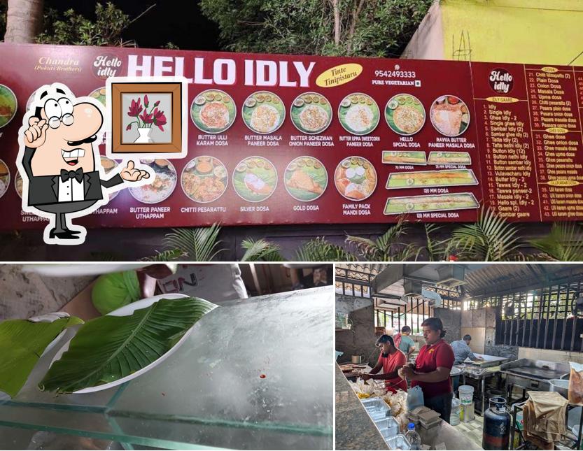 Take a seat at one of the tables at Hello Idly