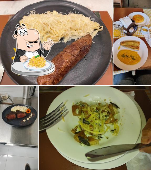 Espaguete carbonara em Astral Gastronomia