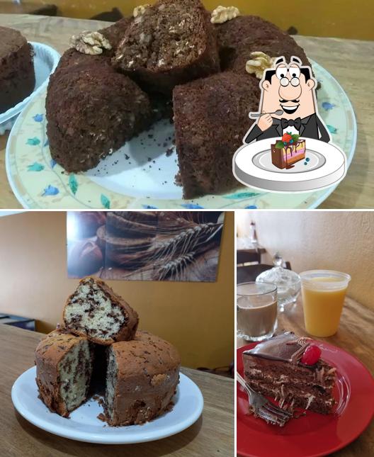 Bolo de chocolate em Padaria Caseira
