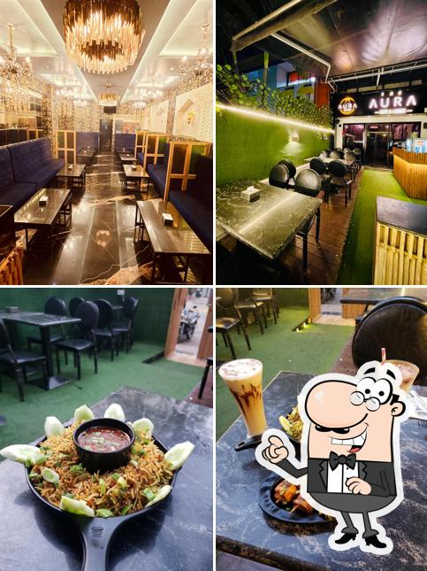 The interior of The Aura Cafe & Lounge