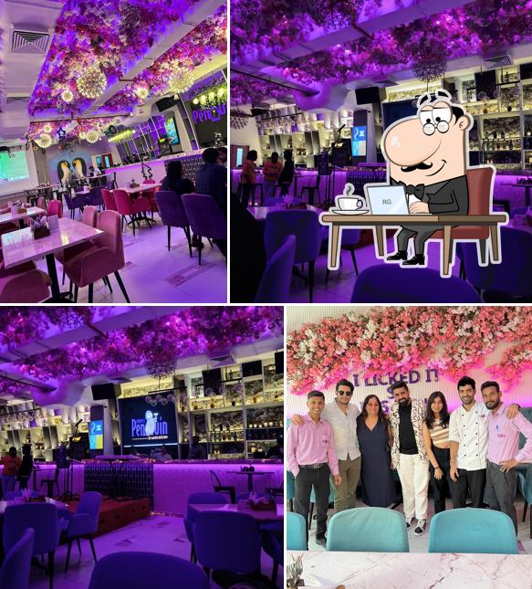 The interior of PURPLE PENGUIN