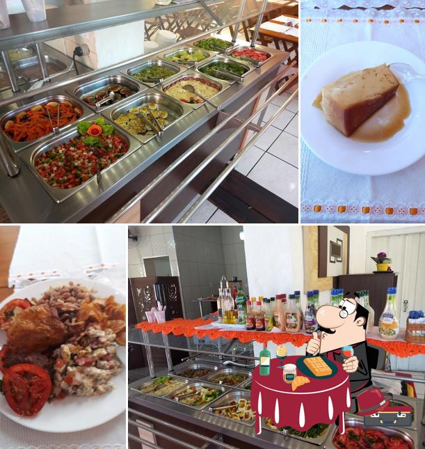 Restaurante e Marmitaria o Sertanejo serve uma seleção de pratos doces