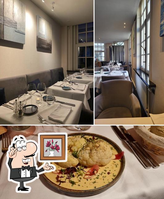 Voici l’image indiquant la intérieur et nourriture sur Restaurant Hadrien