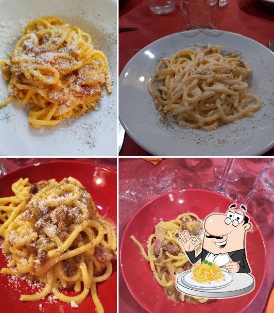 Spaghetti alla carbonara al Trattoria Bella Roma