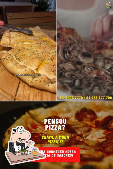Platos en Moon Pizzas