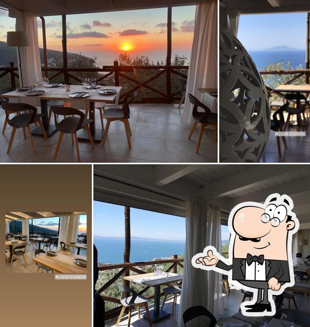 Gli interni di L'Uliveto sea view restaurant