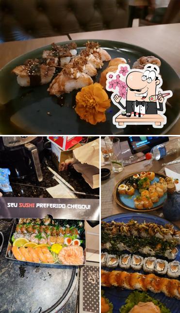 Prove diversas opções de sushi