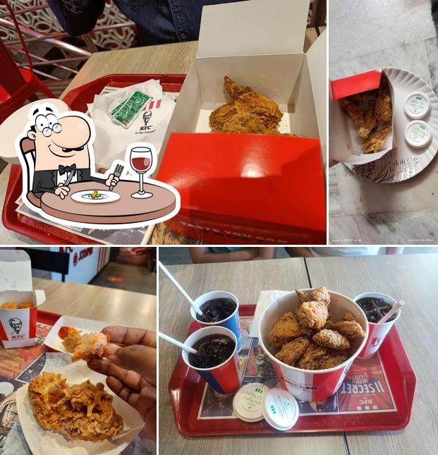 Fried chicken at KFC