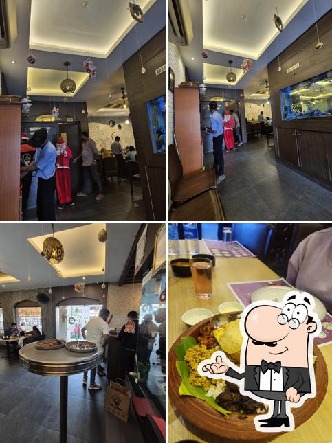 The interior of Alibaba & 41 Dishes - Thrissur