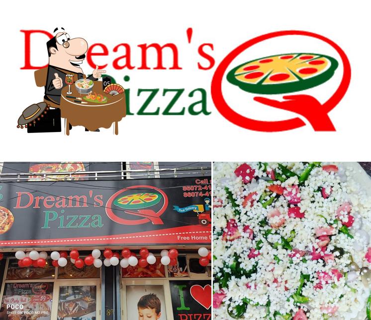 Food at Dream's Pizza