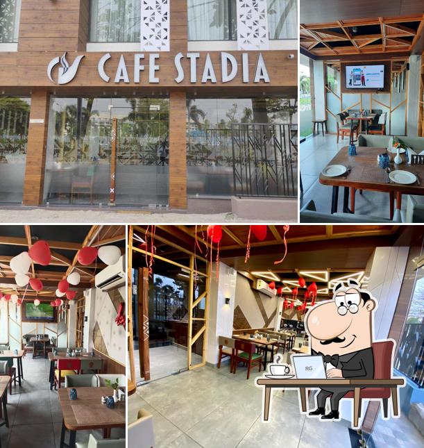 The interior of Cafe Stadia