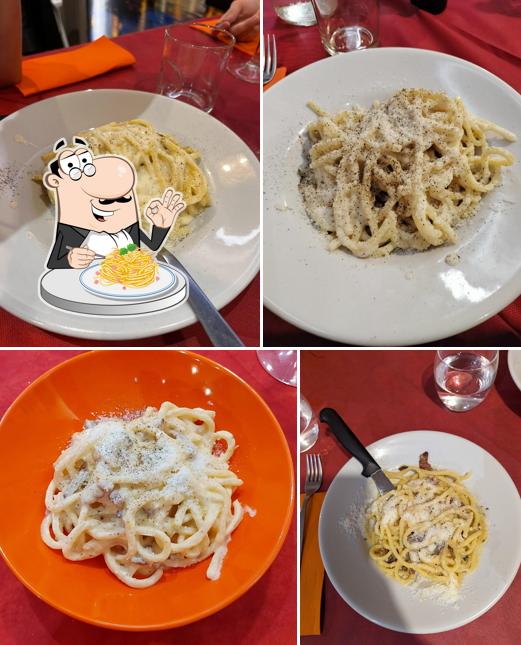 Spaghetti alla carbonara al Trattoria Bella Roma