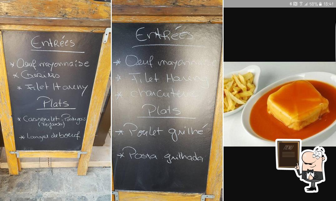 Découvrez le menu du jour sur le tableau