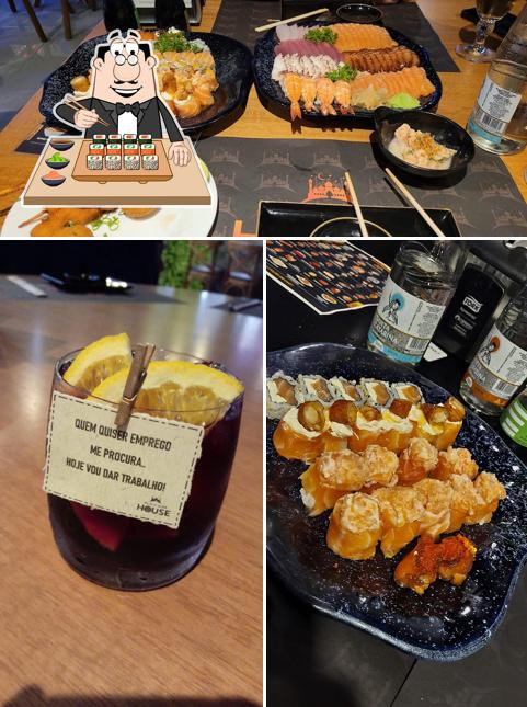 No Palácio Sushi House, você pode pedir sushi