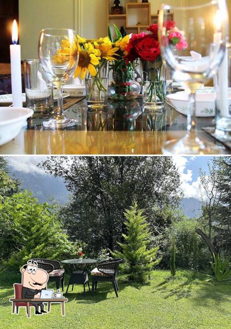 The interior of Mary's Cottages & Cafe - Best cottages in Manali near mall road